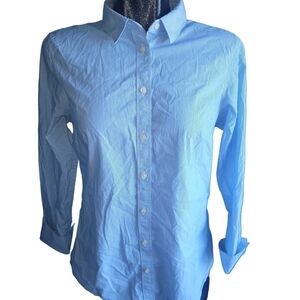 Banana Republic Blue and White Striped Shirt Size 12P